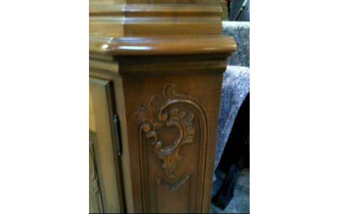 ECKVITRINE HOLZ DUNKEL ROKOKO STIL 4-TÜRIG