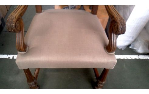 CHAISE BRANCHE CHENE TISSU BRUN