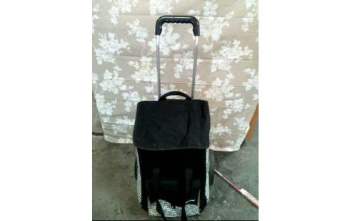 EINK.TROLLEY <ANDERS.> SCHWRZ. WEISS KARIERT