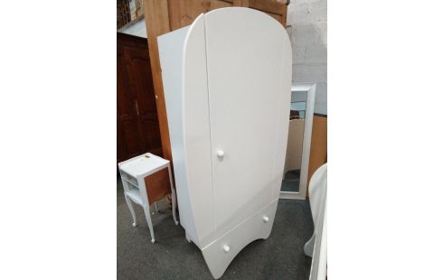 ARMOIRE ENFANT BLANCHE 1 PORTE / 1 TIROIR