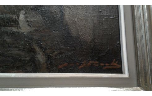 SCHILDERIJ KERKZICHT SIGN RO