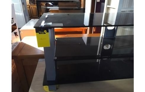 MEUBLE TV VERRE NOIR