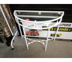 CONSOLE BLANCHE METAL VERRE
