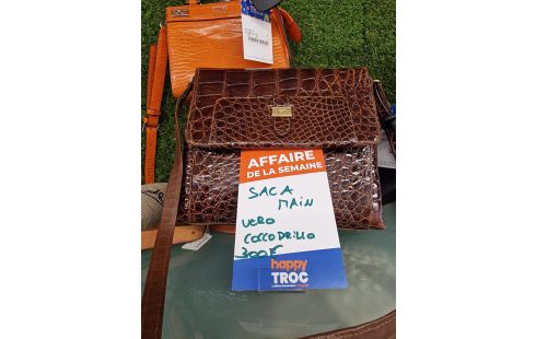 SAC A MAIN CROCO VINTAGE