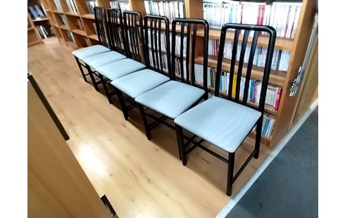 6 CHAISES MODERNE TISSU GRIS