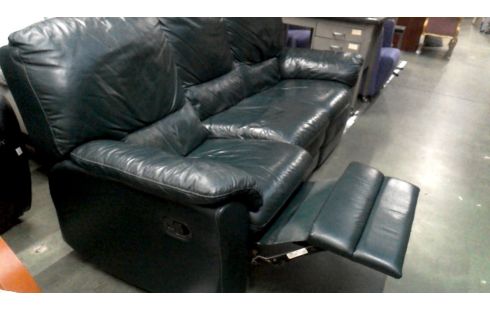 SESSEL 1 3 PLÄTZE GRÜN LEDER, , TV-SESSEL