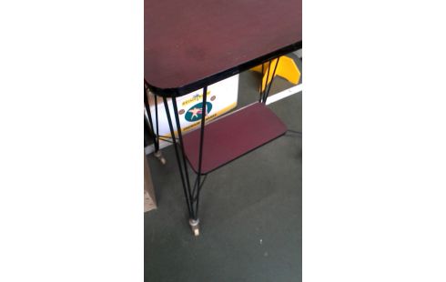 ANRICHTE 1 IM VINTAGE-STIL, , MOBILE BORDEAUX RESOPAL SCHWARZ