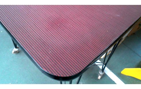 ANRICHTE 1 IM VINTAGE-STIL, , MOBILE BORDEAUX RESOPAL SCHWARZ