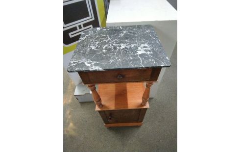 CHEVET MARBRE 1 PORTE 1 TIROIR