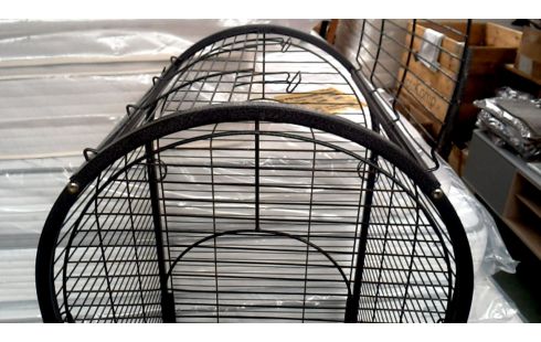 KÄFIG FÜR VOGEL SCHWARZ METALL MOBIL