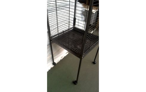 KÄFIG FÜR VOGEL SCHWARZ METALL MOBIL