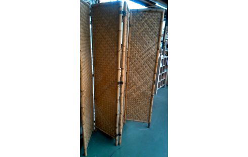 PARAVENT HAUT BAMBOU VINTAGE CORPS