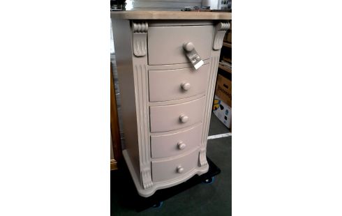 CHIFFONNIER 5 TIROIRS GRIS