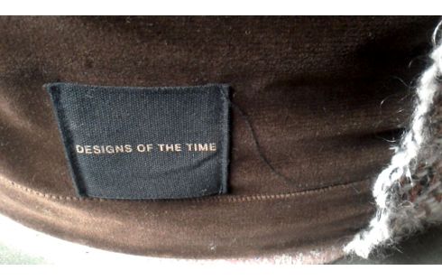 SITZKISSEN RUND BRAUN SAMT