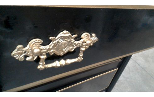 CHIFFONNIER 4 TIROIRS ANCIEN NOIR MET OR