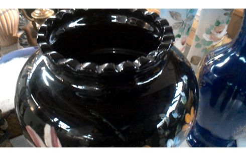 JARRÓN HIELO NEGRO FLOR