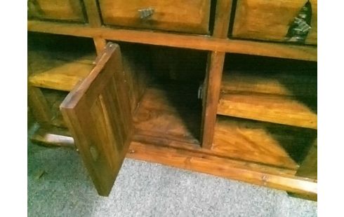 MEUBLE BAS TECK 1P 3T