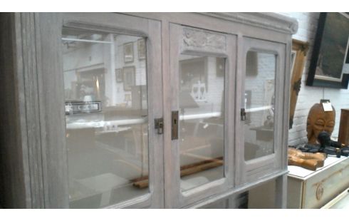 BUFFETKAST. ART DECO CERUSE EIK 5 DEUREN 2L