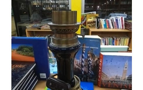 PIED DE LAMPE STYLE PETROLE NOIRE