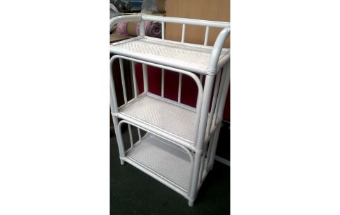 ETAGERE BAMBOU BLANCHE