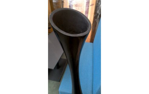 VASE GROSSES MODELL SCHWARZ PVC