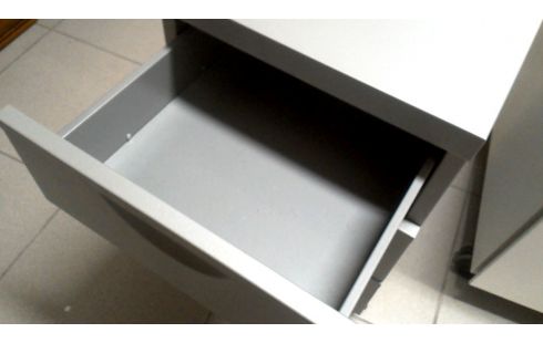 CAISSON DE BUREAU GRIS METAL 3 TIROIRS, , MOBILE