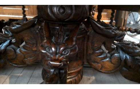 MESA DE COMEDOR OVALADO ANTIGUO ALARGO