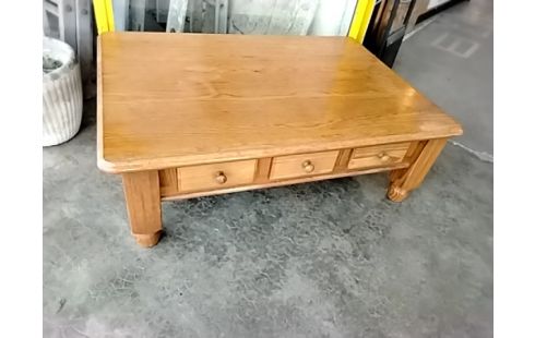 TABLE BASSE PIN MASSIF MIEL