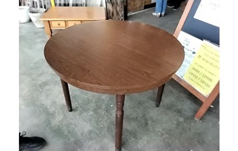 TABLE RONDE STYLE BOIS 1 ALLONGE