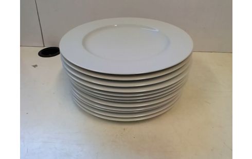 LOT DE 12 ASSIETTES PORCELAINE
