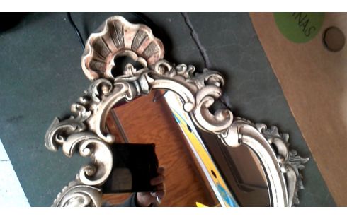 MIROIR STYLE LOUIS XV ECRU