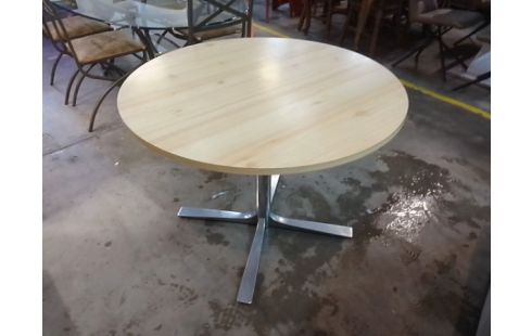 TABLE RONDE PIED CHROME