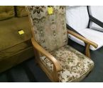 FAUTEUIL TISSU MOTIF FLEURS STYLE LOUIS XV