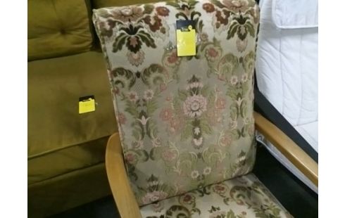 FAUTEUIL TISSU MOTIF FLEURS STYLE LOUIS XV