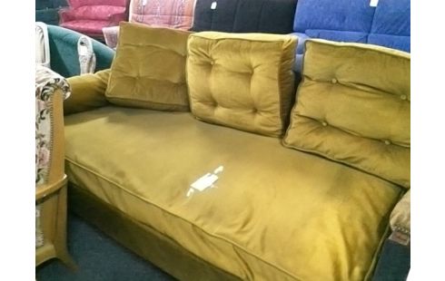 BANQUETTE TISSU JAUNE