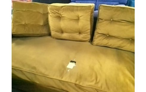 BANQUETTE TISSU JAUNE