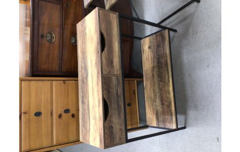 CONSOLE MODERNE 2T EFFET BOIS