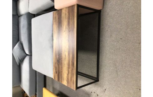 TABLE DE SALON MODERNE EFFET BOIS METAL