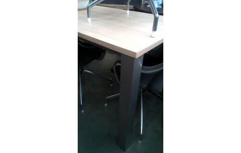 TABLE DE CUISINE, , BOIS LOOK GRIS METAL