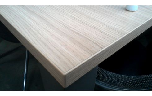 TABLE DE CUISINE, , BOIS LOOK GRIS METAL