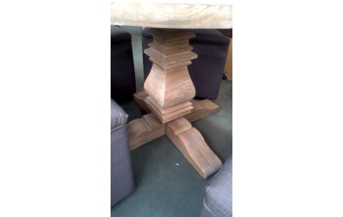 MESA DE COMEDOR REDONDO RÚSTICO