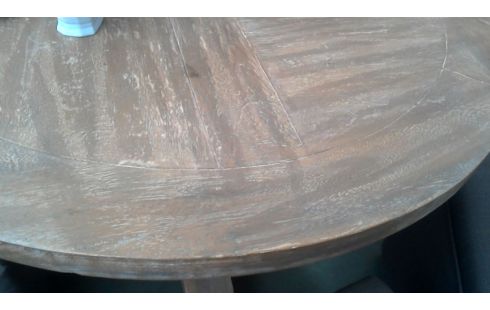 MESA DE COMEDOR REDONDO RÚSTICO