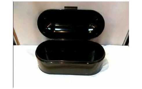 BROTBOX <KELA> METALL SCHWARZ GLÄNZEND