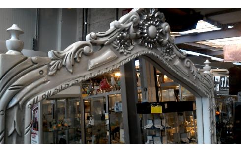 MIROIR GRAND MODELE BAROQUE, , CREDENCE BLANCHE MARBRE NOIR