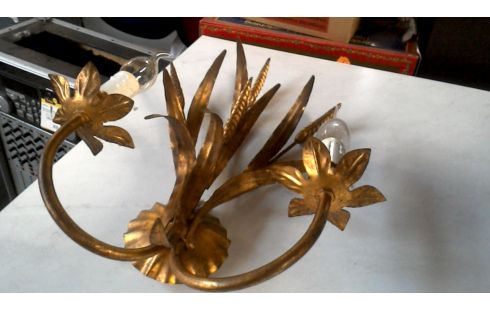 APPLIQUE MURALE DOUBLE DORE VINTAGE