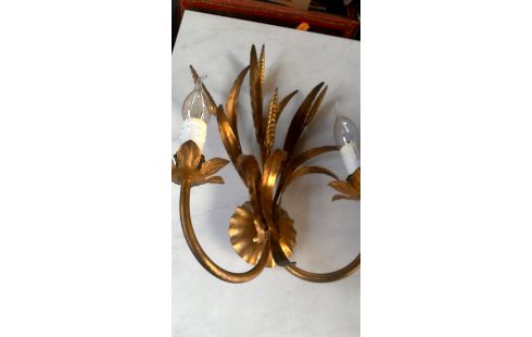 APPLIQUE MURALE DOUBLE DORE VINTAGE