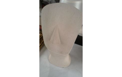 STATUE ABSTRAIT BLANCHE CIMENT