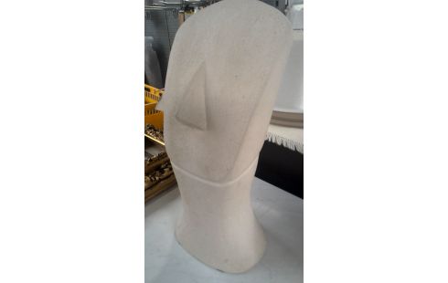 STATUE ABSTRAIT BLANCHE CIMENT