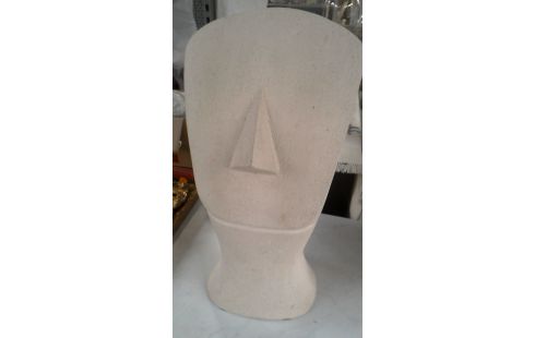 STATUE ABSTRAIT BLANCHE CIMENT