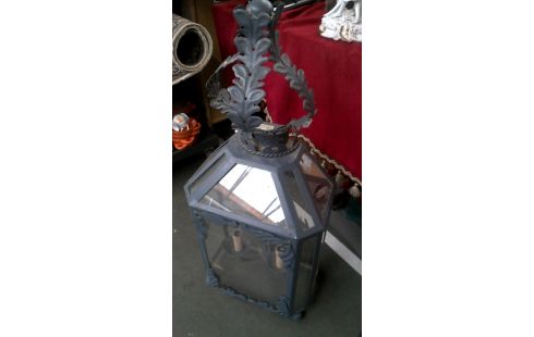 LANTERNE GRAND MODELE GRIS FER GLACE